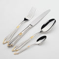 Orla Two-Tone Luxury Stainless Steel Cutlery Set