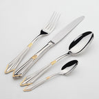 Orla Two-Tone Luxury Stainless Steel Cutlery Set