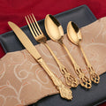 Dalia Gold Baroque Stainless Steel Cutlery Set
