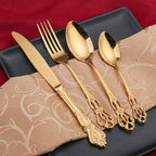 Dalia Gold Baroque Stainless Steel Cutlery Set