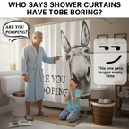 "Are You Pooping?" Donkey Shower Curtain
