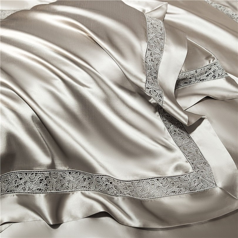 Willa Ash Modern Egyptian Cotton Satin Bedding Set