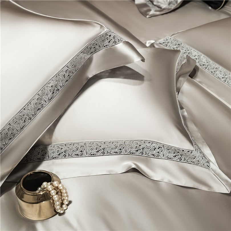 Willa Ash Modern Egyptian Cotton Satin Bedding Set
