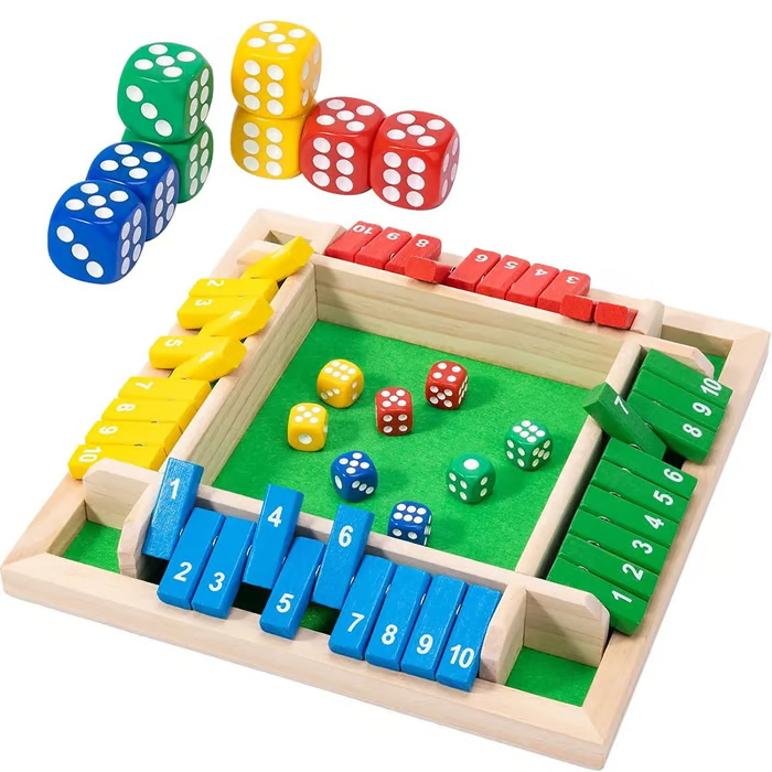 🎅2025 Christmas Hot Sale - SHUT THE BOX-WOODEN DICE BOARD GAME