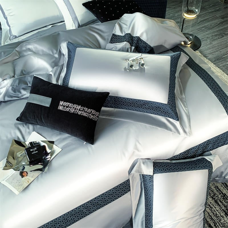 Sablier Silver Luxury Egyptian Cotton Bedding Set
