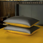 Shemir Grey Gold Reversible Egyptian Cotton Bedding Set