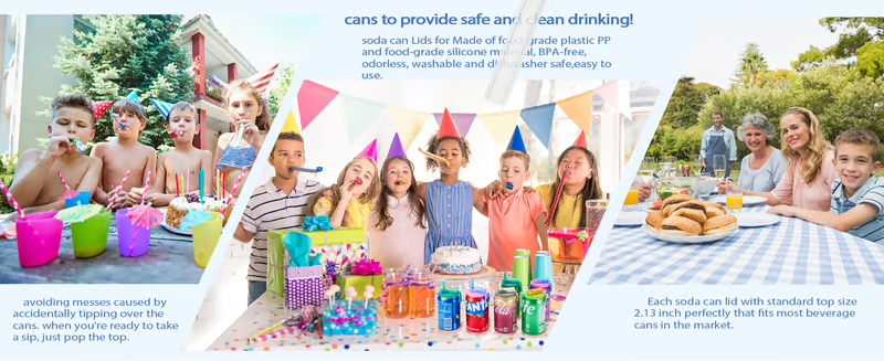 🥤 Keep Your Drink Fresh - 49% OFF - ✨ Reusable Soda Can Lids + Straws - For Spill-Free, On-The-Go Fun!