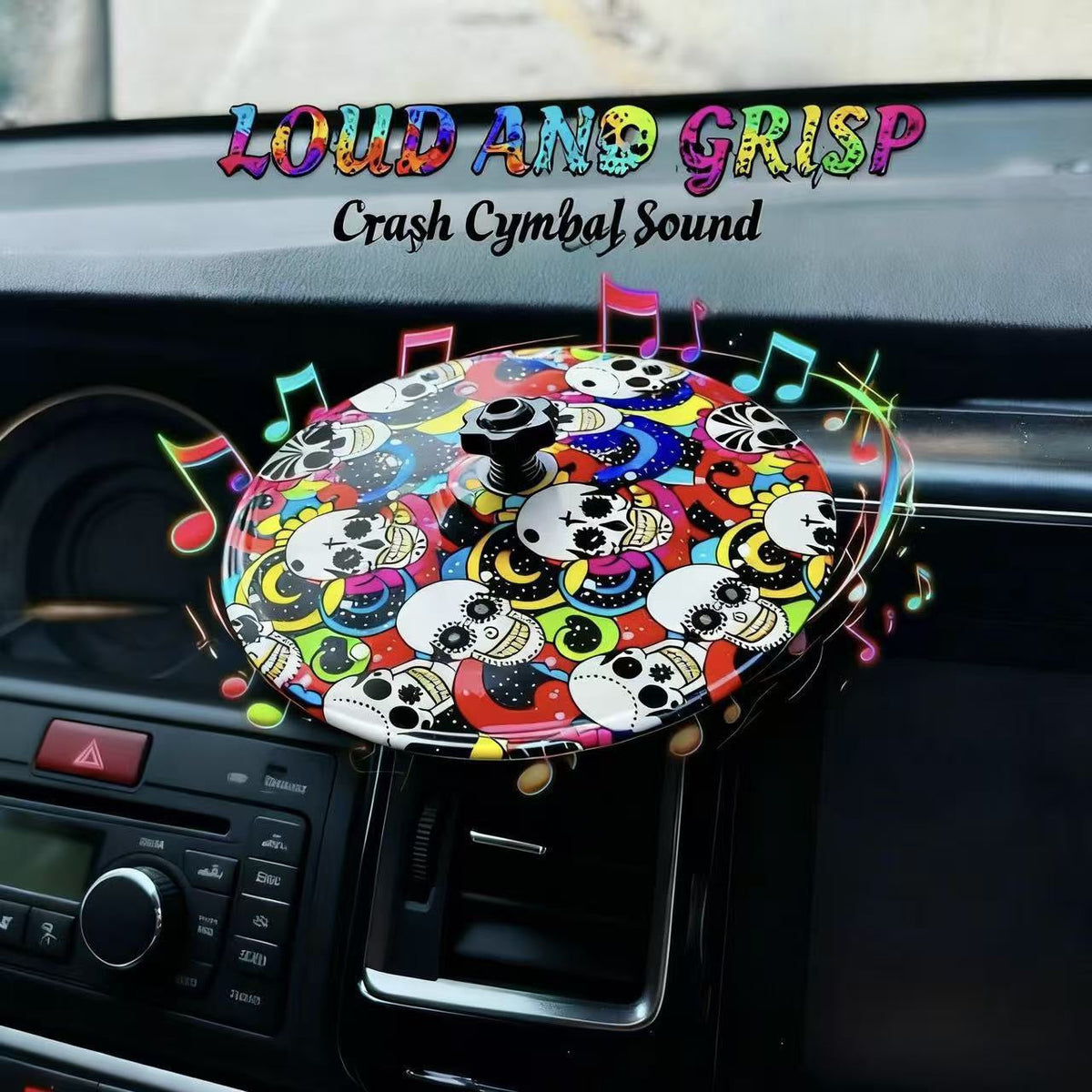 New Year Hot Sale  - Car Dashboard Drum Cymbal – Fun Accessory for Music & Rock Fans