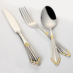 Orla Two-Tone Luxury Stainless Steel Cutlery Set