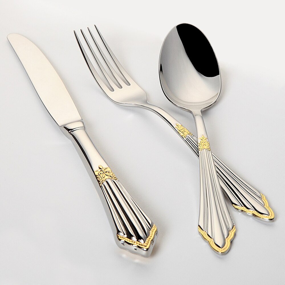 Orla Two-Tone Luxury Stainless Steel Cutlery Set