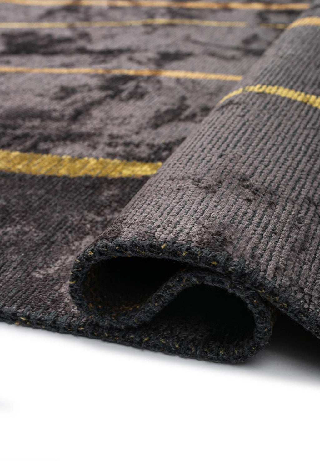 Tribeca Charcoal - Yellow Rug