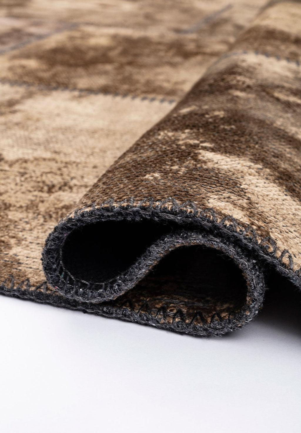 Patch Light Brown Rug