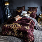 Ozmundo Sangria Luxury Egyptian Cotton Bedding Set