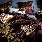 Ozmundo Sangria Luxury Egyptian Cotton Bedding Set