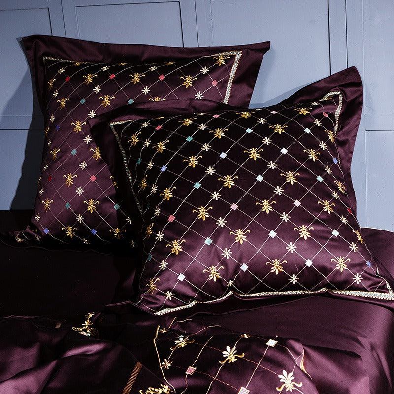 Ozmundo Sangria Luxury Egyptian Cotton Bedding Set