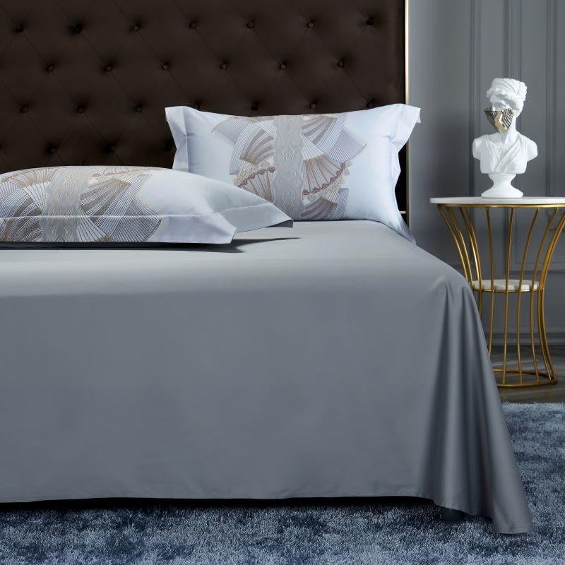 Camille Eclectic Linear Printed Silky Egyptian Cotton Bedding Set