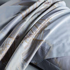 Camille Eclectic Linear Printed Silky Egyptian Cotton Bedding Set