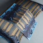 Carol Damask And Striped Print Silky Egyptian Cotton Bedding Set