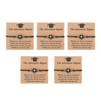 Graduation Compass Bracelet for Class of 2026 – Inspirational Gift for Her Him, High School College 8th Grade Graduate, Stainless Steel with Heartfelt Card & Graduation Cap Box