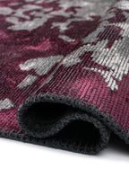 Valencia Dark Damson - Light Grey Rug