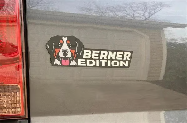 🎅2025 Christmas Hot Sale - Dog Car Badge Laser Cutting Car Emblem