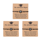 Graduation Compass Bracelet for Class of 2026 – Inspirational Gift for Her Him, High School College 8th Grade Graduate, Stainless Steel with Heartfelt Card & Graduation Cap Box