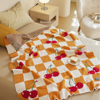 Cherry Picnic Checker Throw