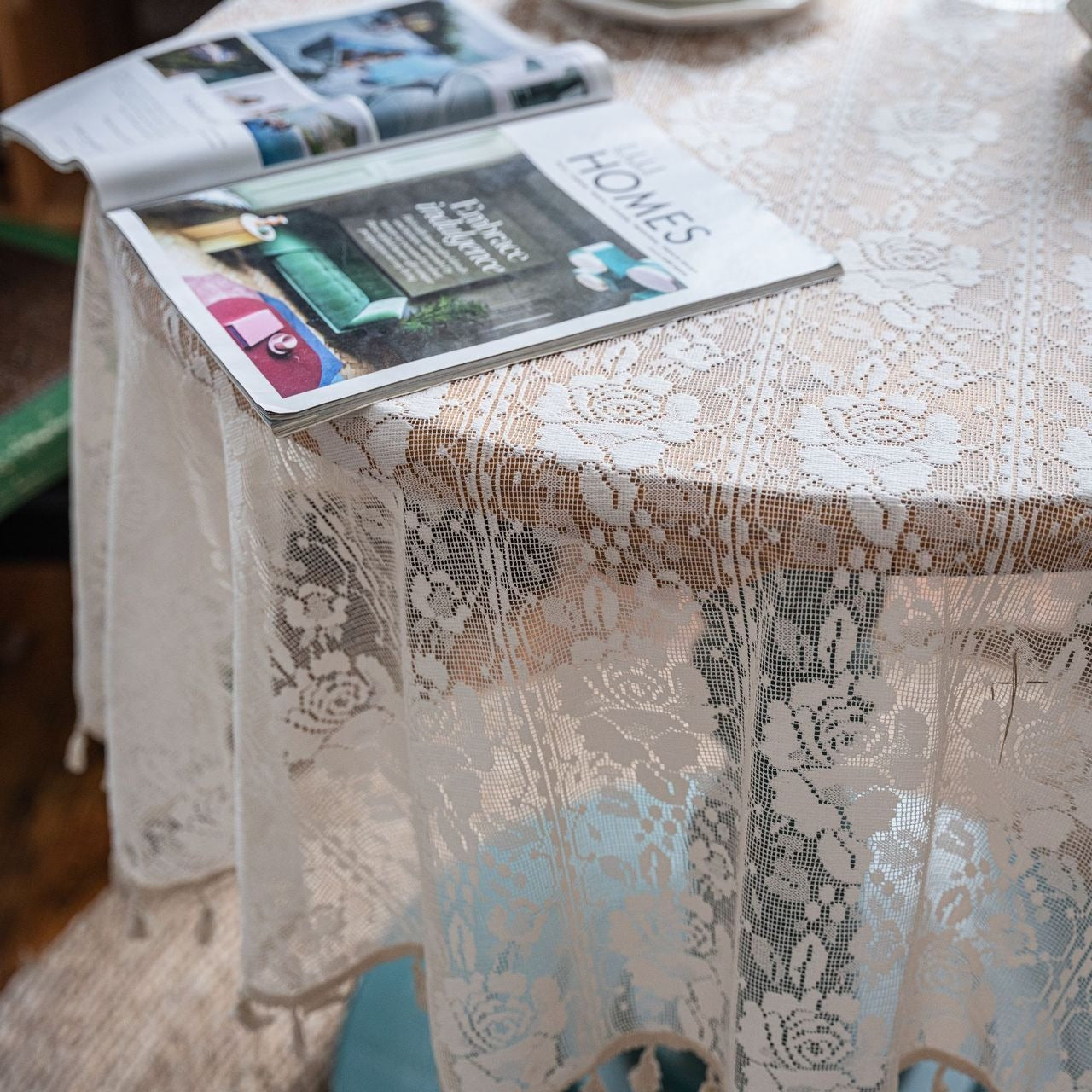 Rose Lace Round Tablecloth