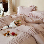 Chateau Ruffle Velvet Bedding Set