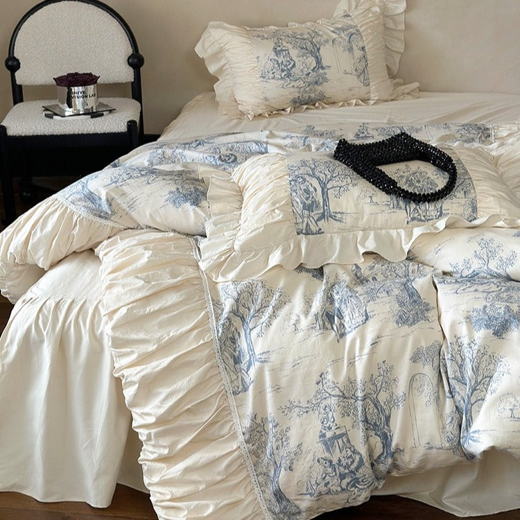 Courtly Blue Quilt Cover Set