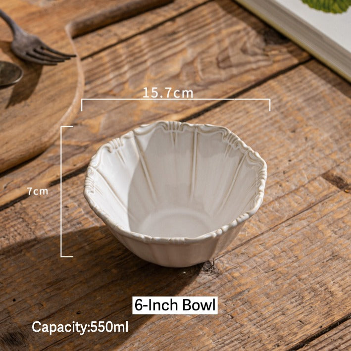 Ivory Scallop Antique Dinnerware
