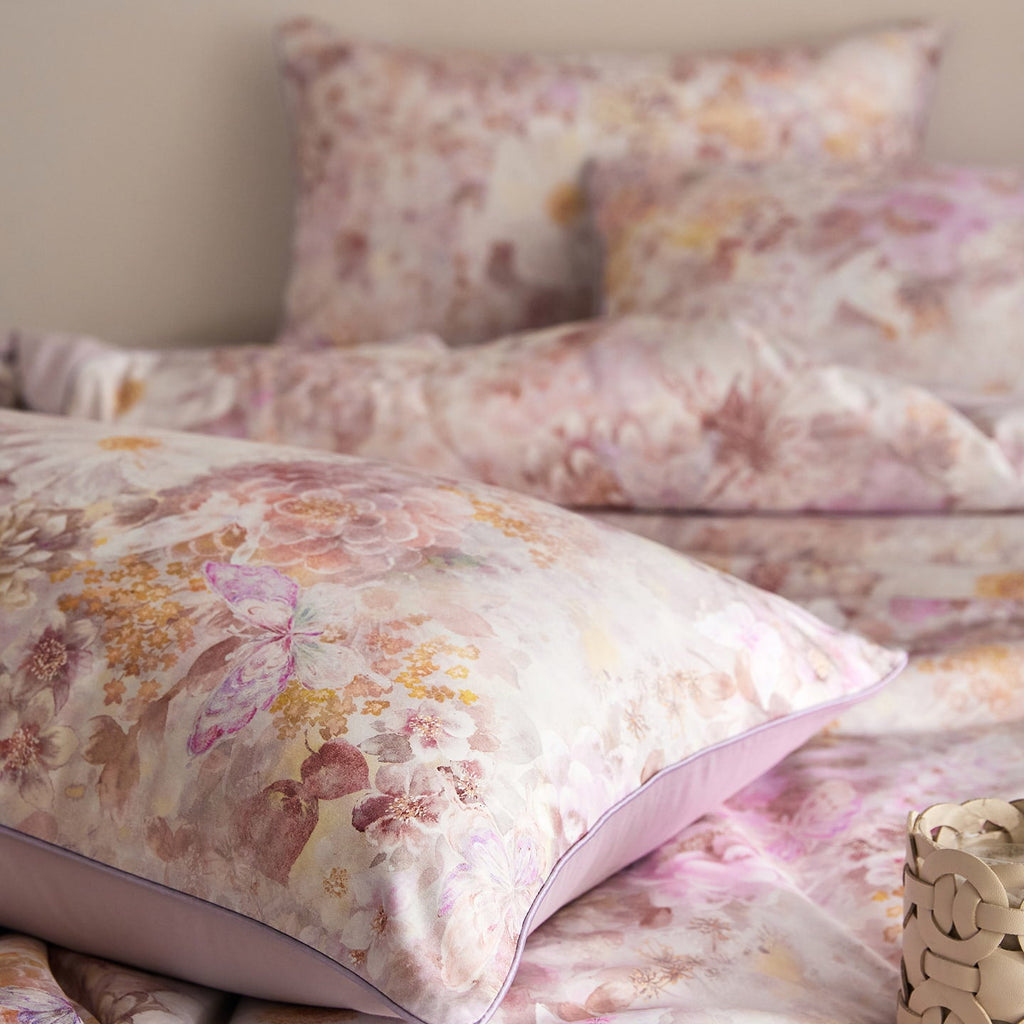 Elara Watercolor Floral Egyptian Cotton Bedding Set