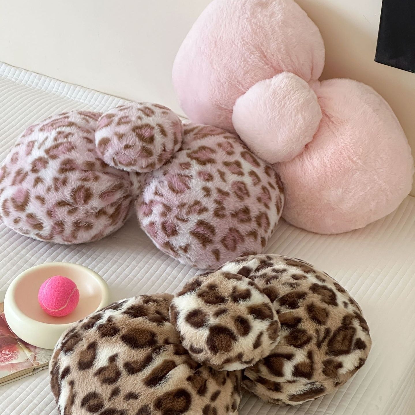 Fuzzy Bow Cushion