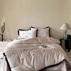 Black Line Bedding Set - Cherry
