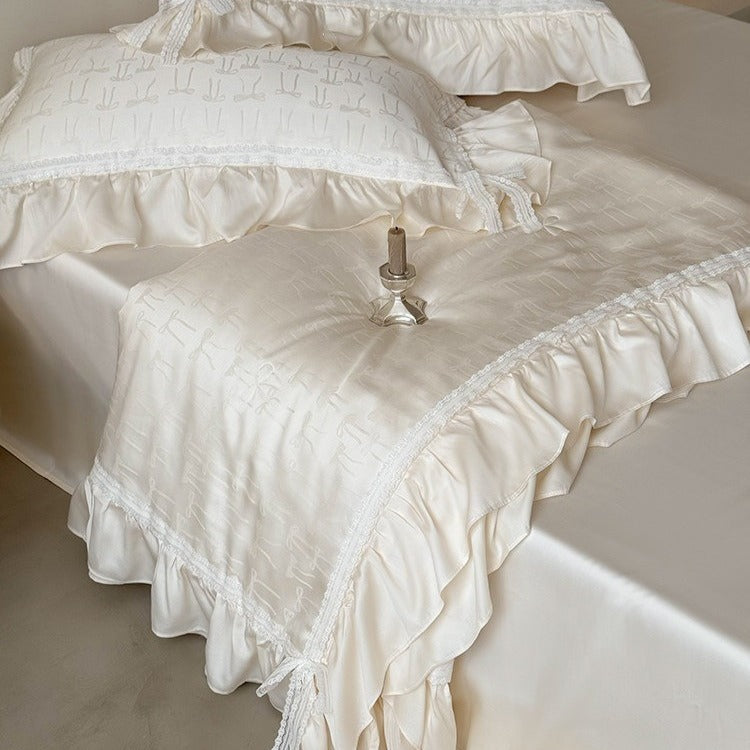 Vivian Bow Jacquard Bedding Set