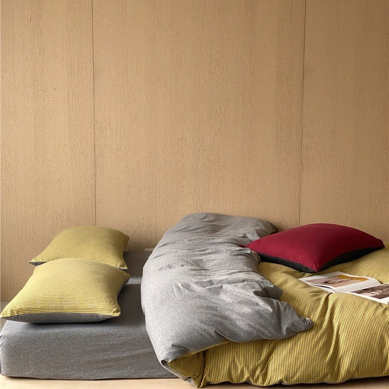 Knit Stripe Bedding Set