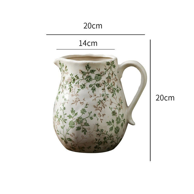 Green Garden Ceramic Vase