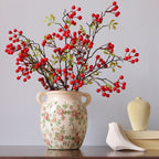 Red Rose Ceramic Vase