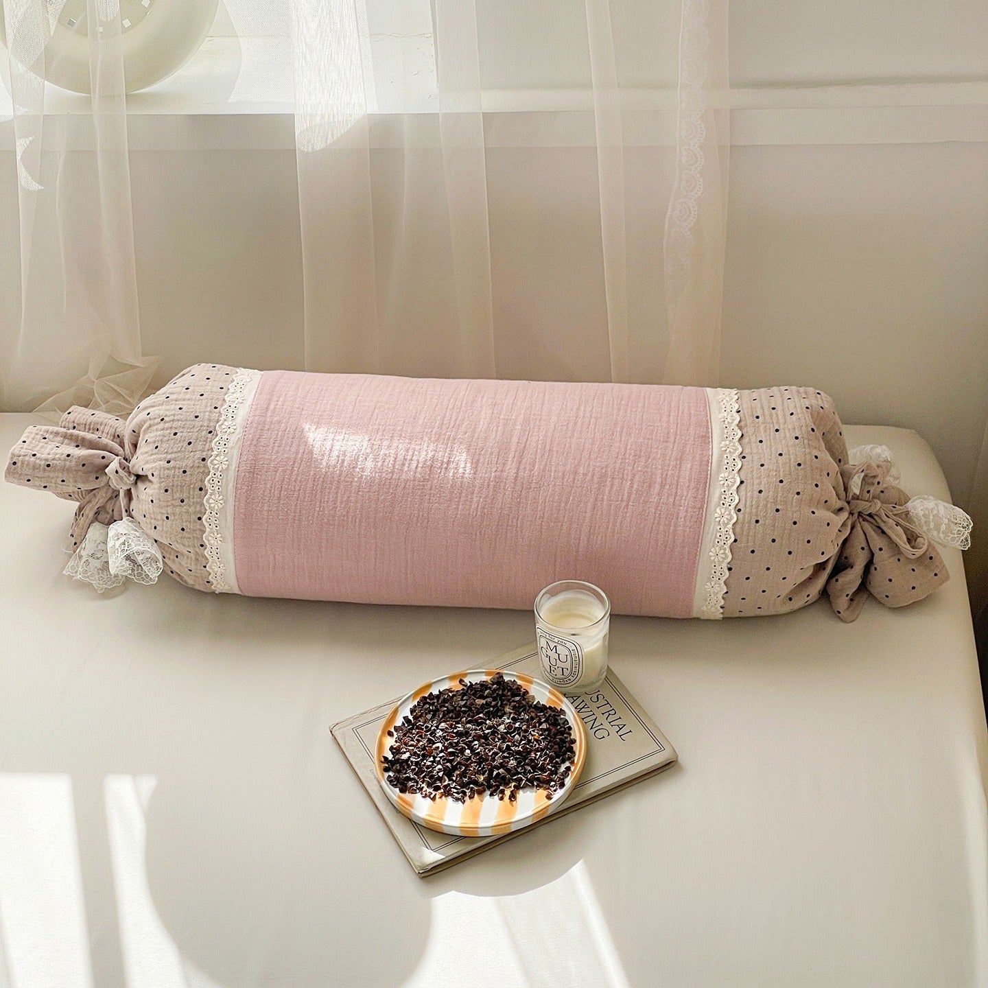 Candy Lace Bolster Pillow
