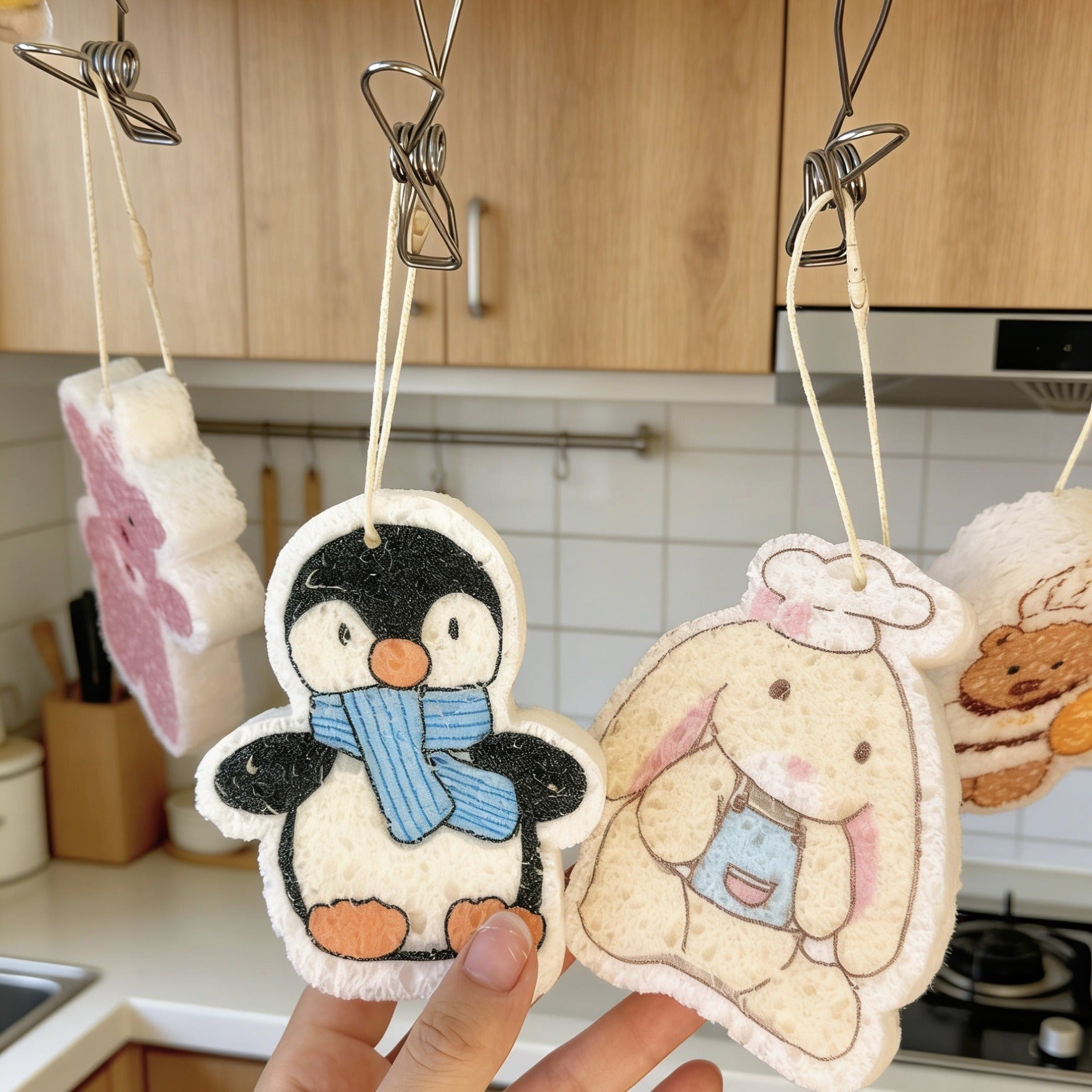 Bakery Animal Dish Sponge Set