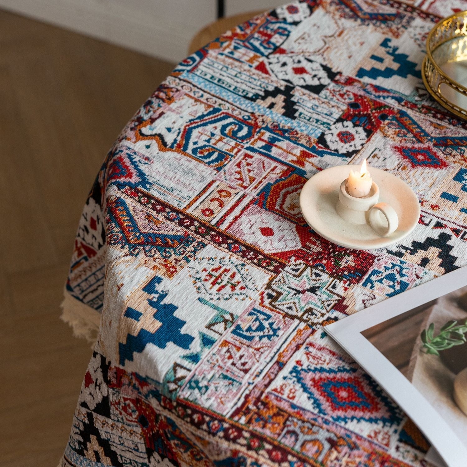 Mexico Style Tassel Table Cloth