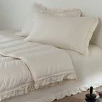 Soft Cream Summer Quilted Blanket