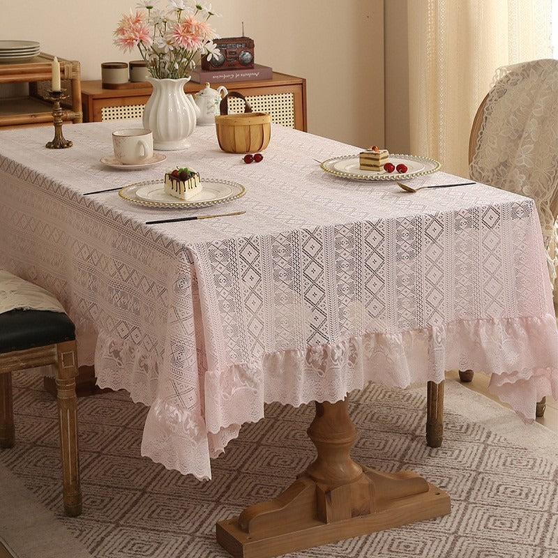 Classical Diamond Ruffle Tablecloth