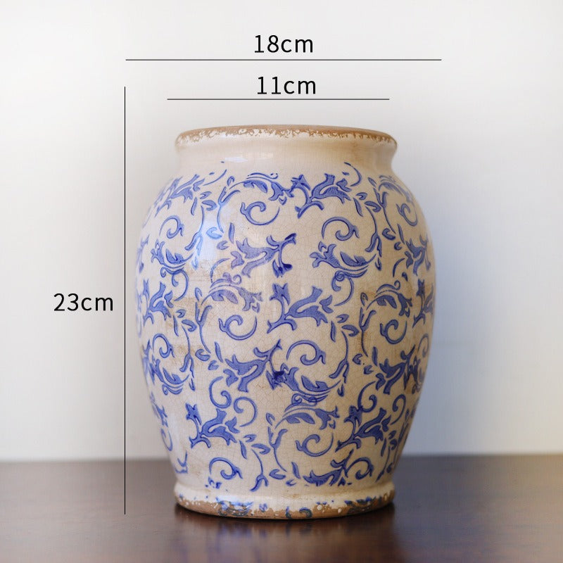 Blue Countryside Ceramic Vase