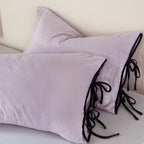 Colour Block Side Tie Pillowcase Set