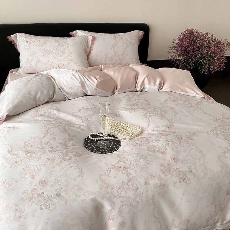 Rose Cloud Lace Bedding Set