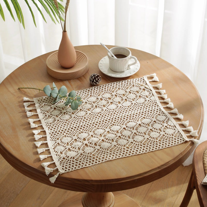 Crochet Tassel Placemat Set