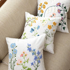 Folk Garden Embroidered Cushion
