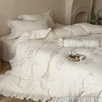 Romantic Heart Cotton Linen Bedding Set