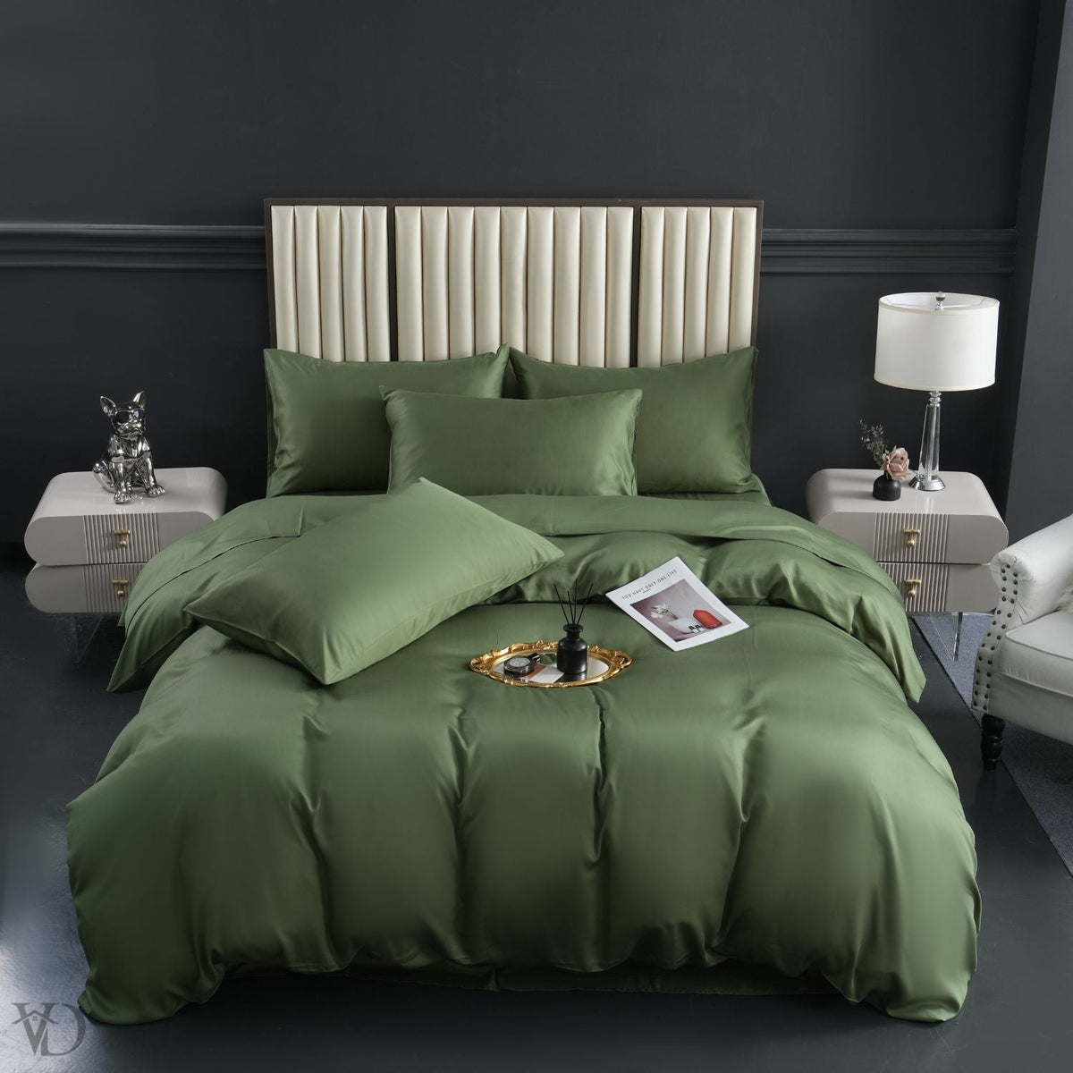 Green Dream Olive Luxury Bamboo Bedding Set